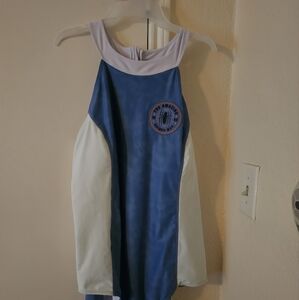 Blue and White Spiderman Bathing Suit